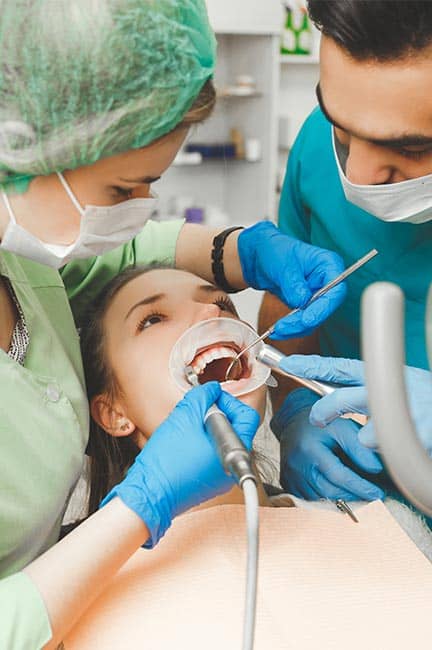 A woman at Dentist Dental Cleaning
